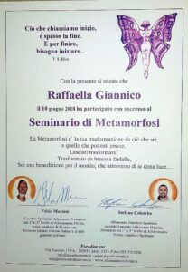 attestato seminario di metamorfosi
